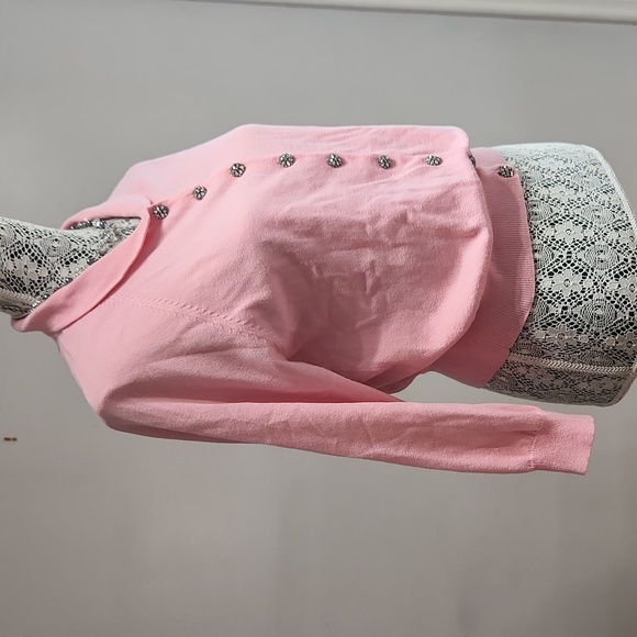 [L->S] CYNTHIA STEFFE Pink Sweater - large but fits small - Picture 3 of 6